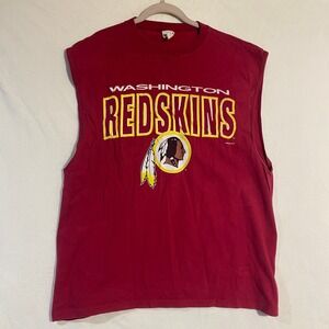 Vintage 1996 Washington Redskins Muscle Tee True-Fan Sportswear Shirt Mens L Red